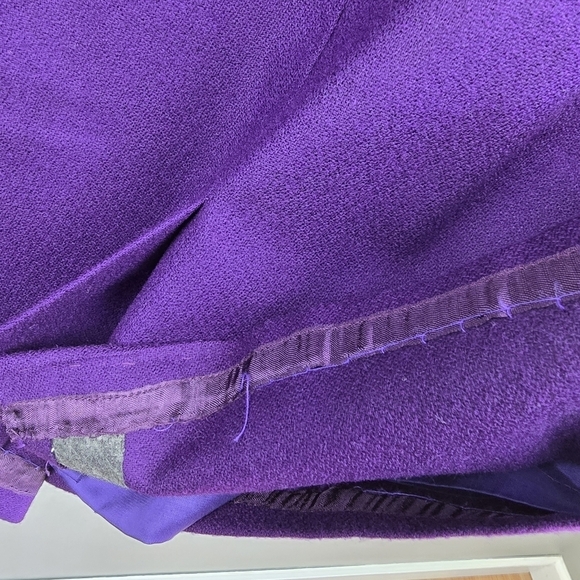 PENDLETON Vintage Pure Virgin Wool Midi Pencil Skirt Lined Purple Womens Size 10 - Picture 12 of 15